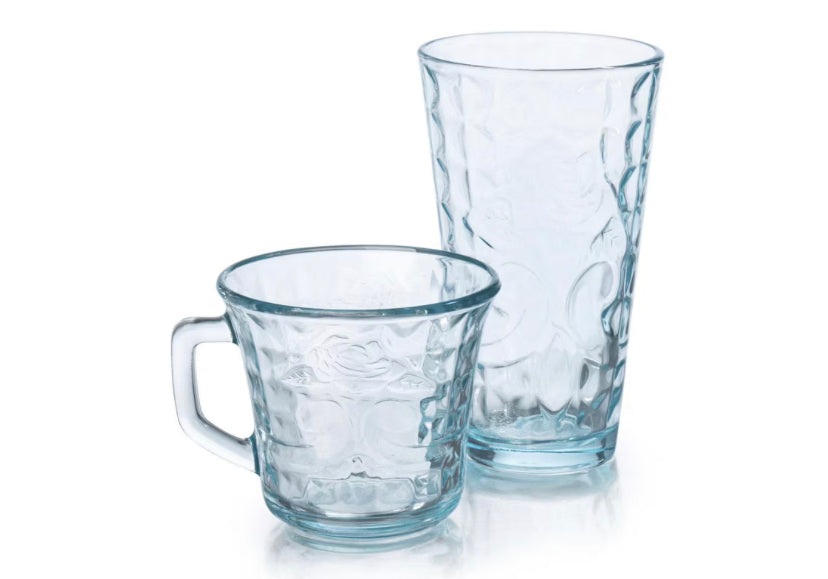 Crisa Vajilla De Platos Y Vasos Vajilla 20 Piezas Azul Zafiro