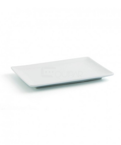 Plato rectangular melamina blanco #26105