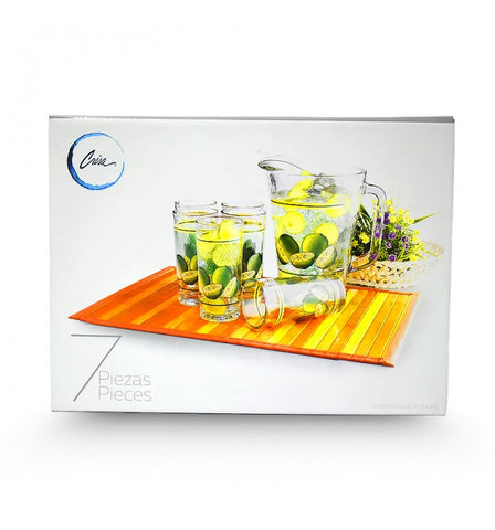 Juego de agua 7 piezas limones Vale R43 #14281