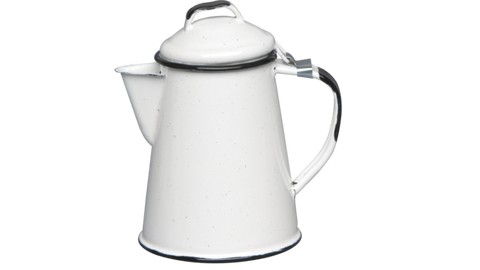 Cafetera ¾ Blanco Jaspeado Filo Negro #19508 Cinsa