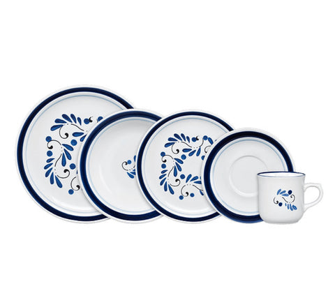 Vajilla Mazatlan azul 30 piezas talavera Puebla #15546.