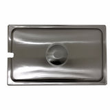 Tapa entero ranurado de acero inoxidable #12773.