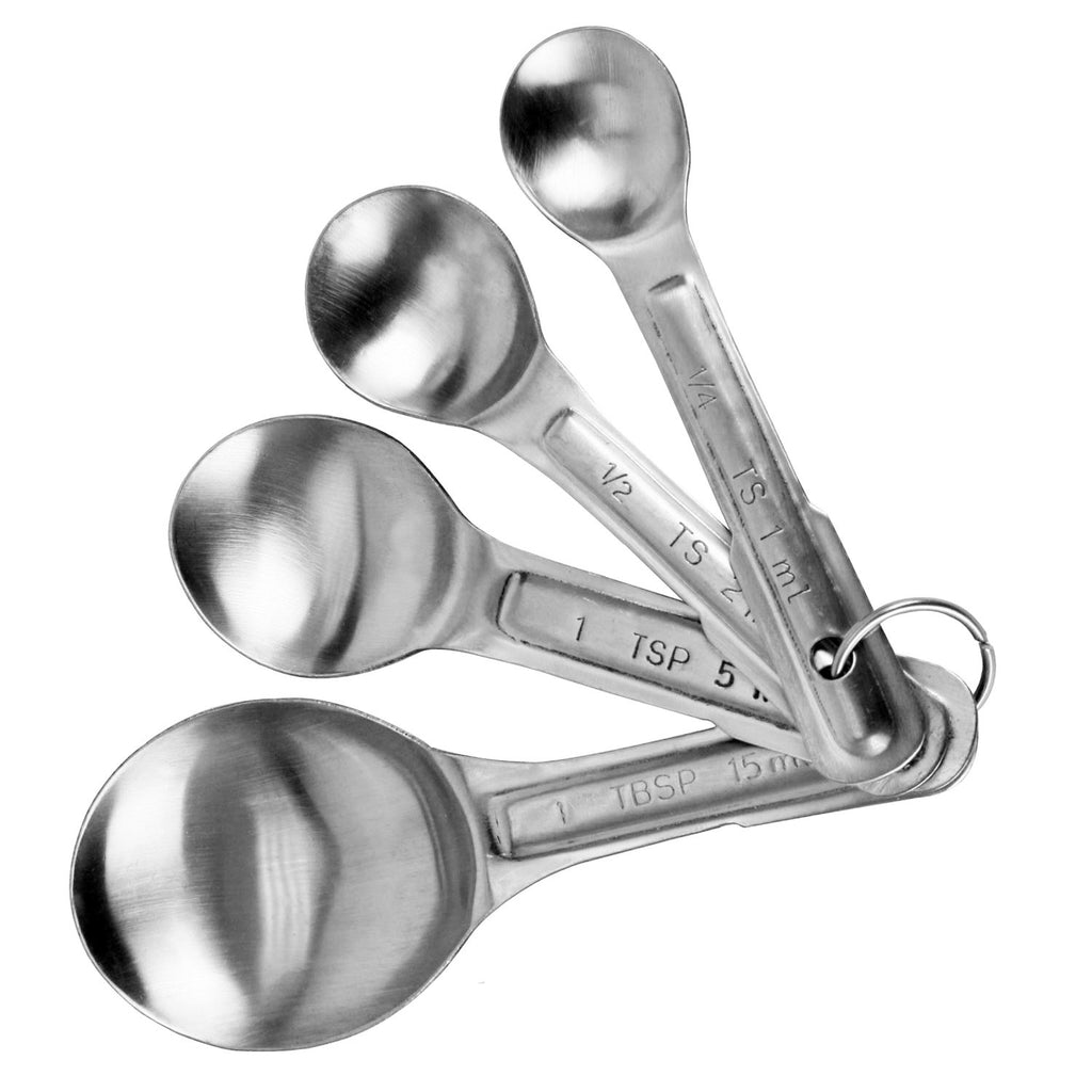 Juego Cucharas Medidoras TallsooU – 1/4, 1/8, 1/16, 1/32 Cucharadita (Acero Inoxidable)