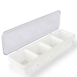 CAJA DE 4 DIVISIONES DE PLÁSTICO PARA SERVICIO DE BARRA CON TAPA #12309