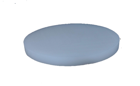 Tabla de corte redonda blanca #232002.
