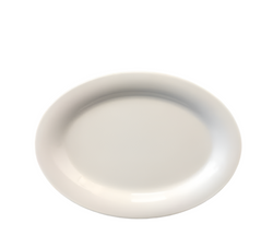 Plato ovalado premium blanco 30 cm concasse #26196