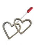 Molde de buñuelo de viento de corazones entrelazados #9114