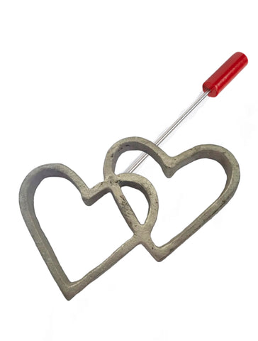 Molde de buñuelo de viento de corazones entrelazados #9114