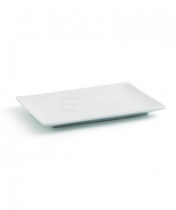 Plato rectangular melamina blanco #26105