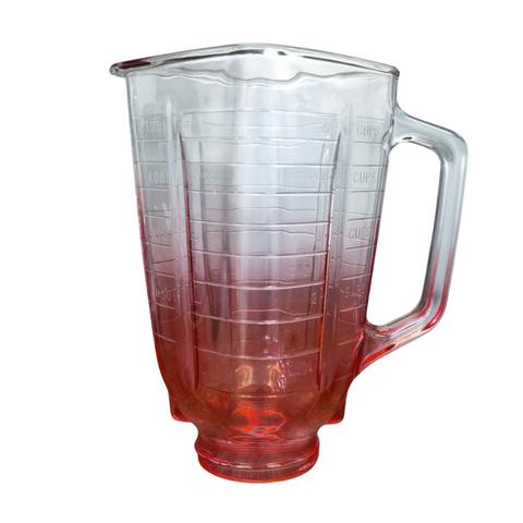 Vaso de Vidrio cuadrado rojo #4984