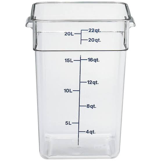 Contenedor cuadrado 22 Qt Buffetware #27552