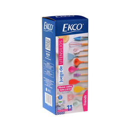 Juego de Utensilios de Cocina de Silicona Ekco Colors #2507