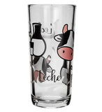 Juego de 6 vasos  vaca leche  crisa no. 8360. #15180