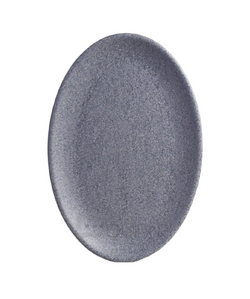 Plato oval 35 cm melamina gris Concasse #28159