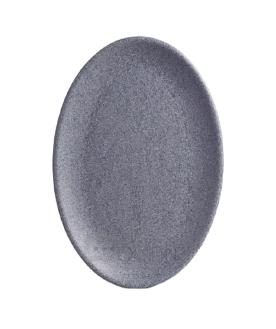 Plato oval 35 cm melamina gris Concasse #28159