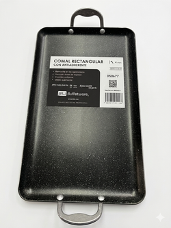 Comal rectangular aluminio buffetware #12823