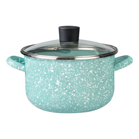 Olla euro 20 cm granito jade menta blanco #20265