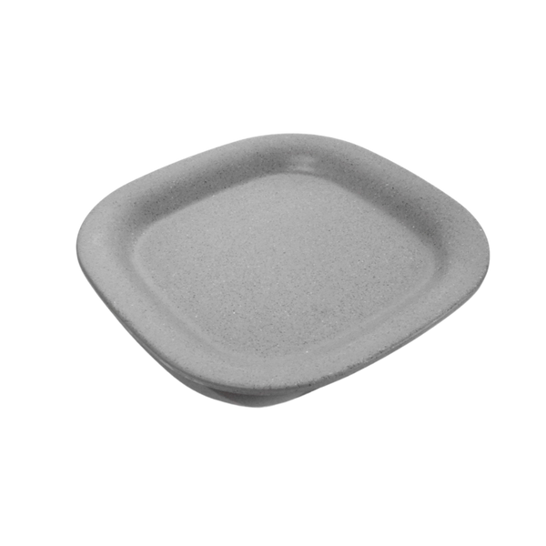 Plato cuadrado 20 cm melamina gray granite Concasse #261940