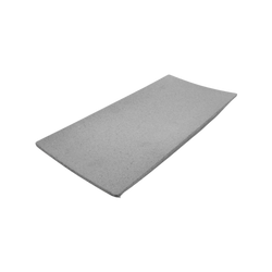 Plato rectangular 30X14 cm melamina gray granite Concasse #261943