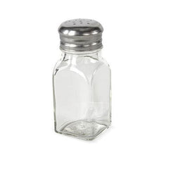 Salero de vidrio 2 oz cuadrado Thunder Group #14627.
