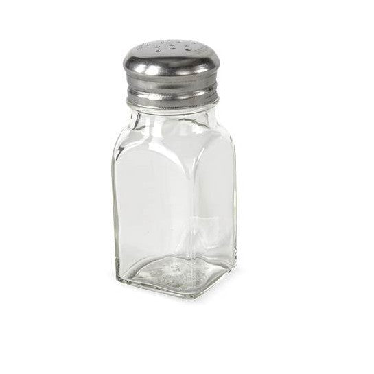 Salero de vidrio 2 oz cuadrado Thunder Group #14627.