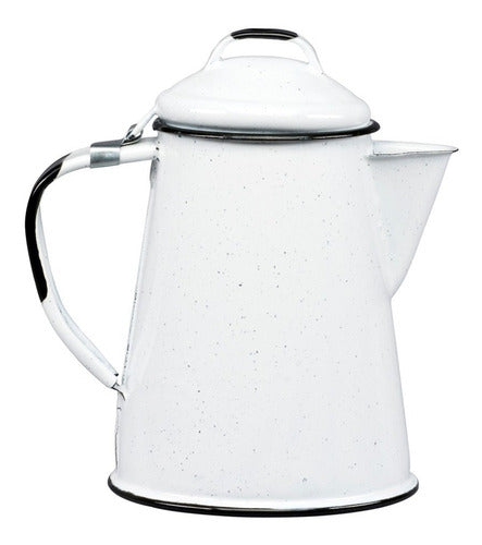 Cafetera 2 LTS peltre blanco f/n rustik #19518