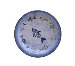 Plato Postre Tramontina Peixes en Porcelana Decorada 21 cm #17245.