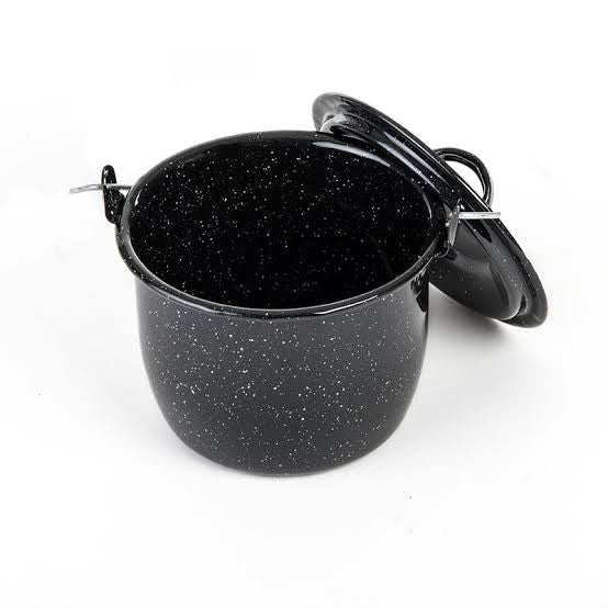 Olla convexa No. 24 negro brillante CINSA #19428.