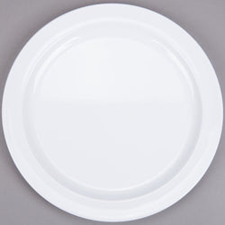 Plato plano 9" elegante melamina blanco #26213.