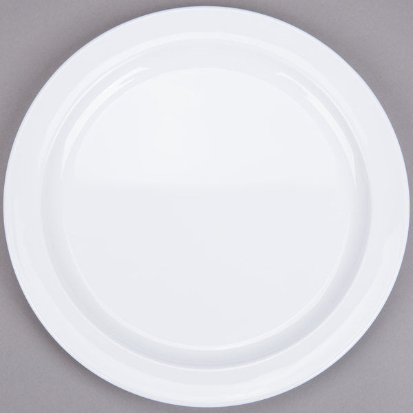 Plato plano 9" elegante melamina blanco #26213.