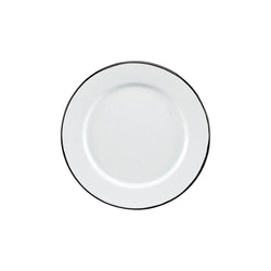 Plato plano 24 cm con ala blanco #20108.