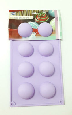 Molde de silicona media esfera 8 cavidades Jabe #03103.