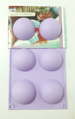 Molde de silicona media esfera 6 cavidades #03104.