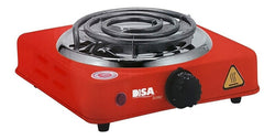Parrilla estufa eléctrica 1 quemador DISA roja #10416.