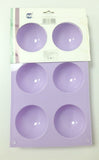 Molde de silicona media esfera 6 cavidades #03104.