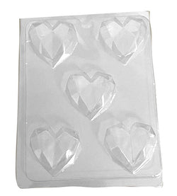 Molde de corazón de 5 cavidades #2539.