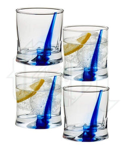 Juego de 4 vasos pedra dof list azul #17037