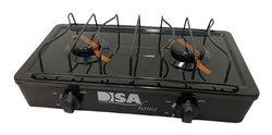 Parrilla gas 2 quemadores DISA negro #5607.