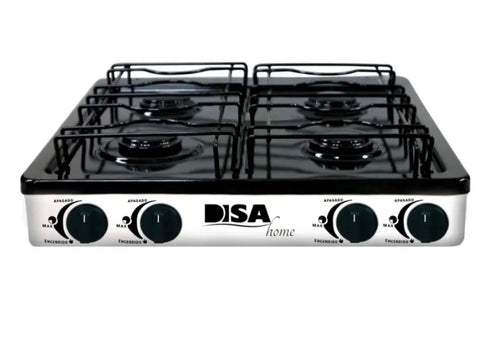 Parrilla de mesa a gas 4 quemadores DISA blanco #5604.