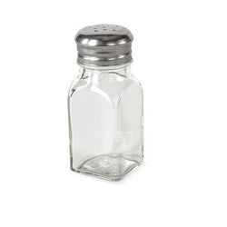 Salero de vidrio 2 oz cuadrado Concasse #14624.