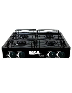 Parrilla de mesa a gas 4 quemadores DISA negro #5604.