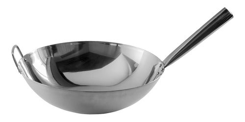 Wok chino de acero inoxidable Buffetware #224013