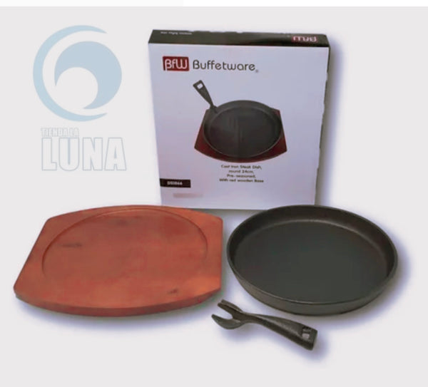 Comal de hierro con base y mango #2230007