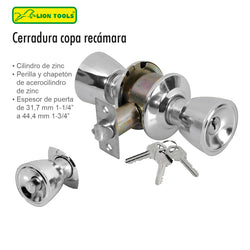 Cerradura copa recamara Lion Tools #7110.