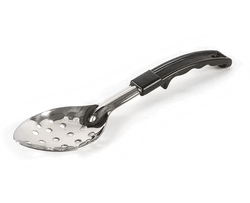 CUCHARA CURVA PARA COCINAR MANGO PLASTICO DE 11″ PERFORADA #01313