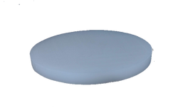 Tabla de corte redonda blanca #232002.