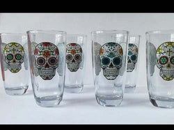 Juego De 6 Vasos Calavera Crisa
